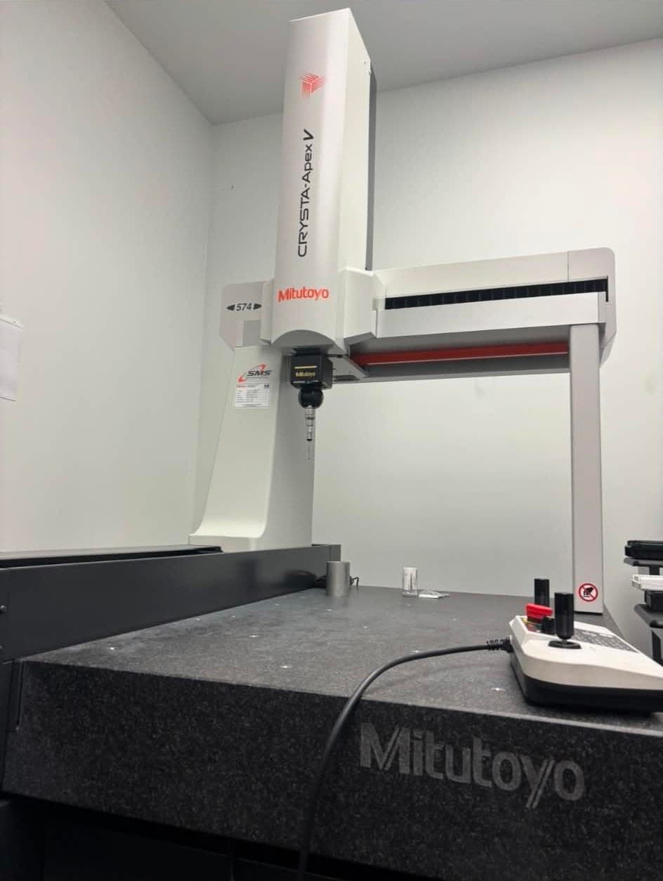EMB’s 2025 Mitutoyo CRYSTA-Apex V 574 coordinate measuring machine in the inspection room.